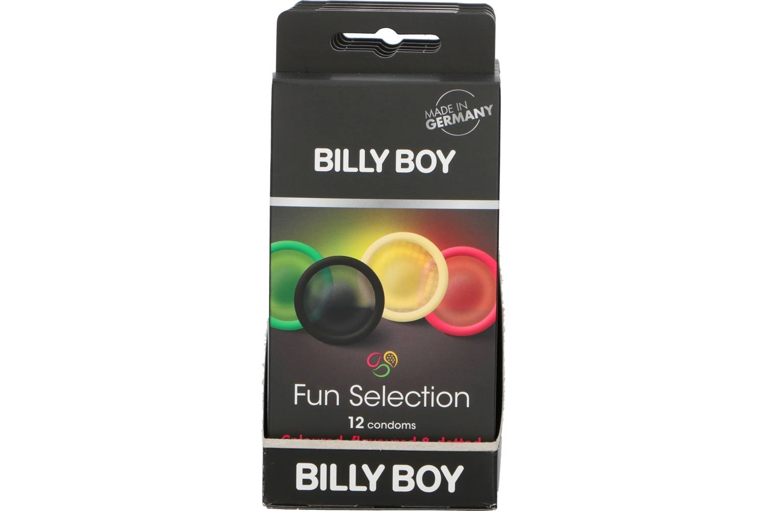 Condoom, Billyboy, fun selection, 5 doosjes à 12 stuks 2