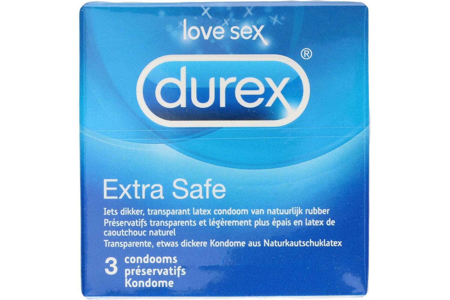 Préservatif, Durex, extra safe, 3 pièces 2