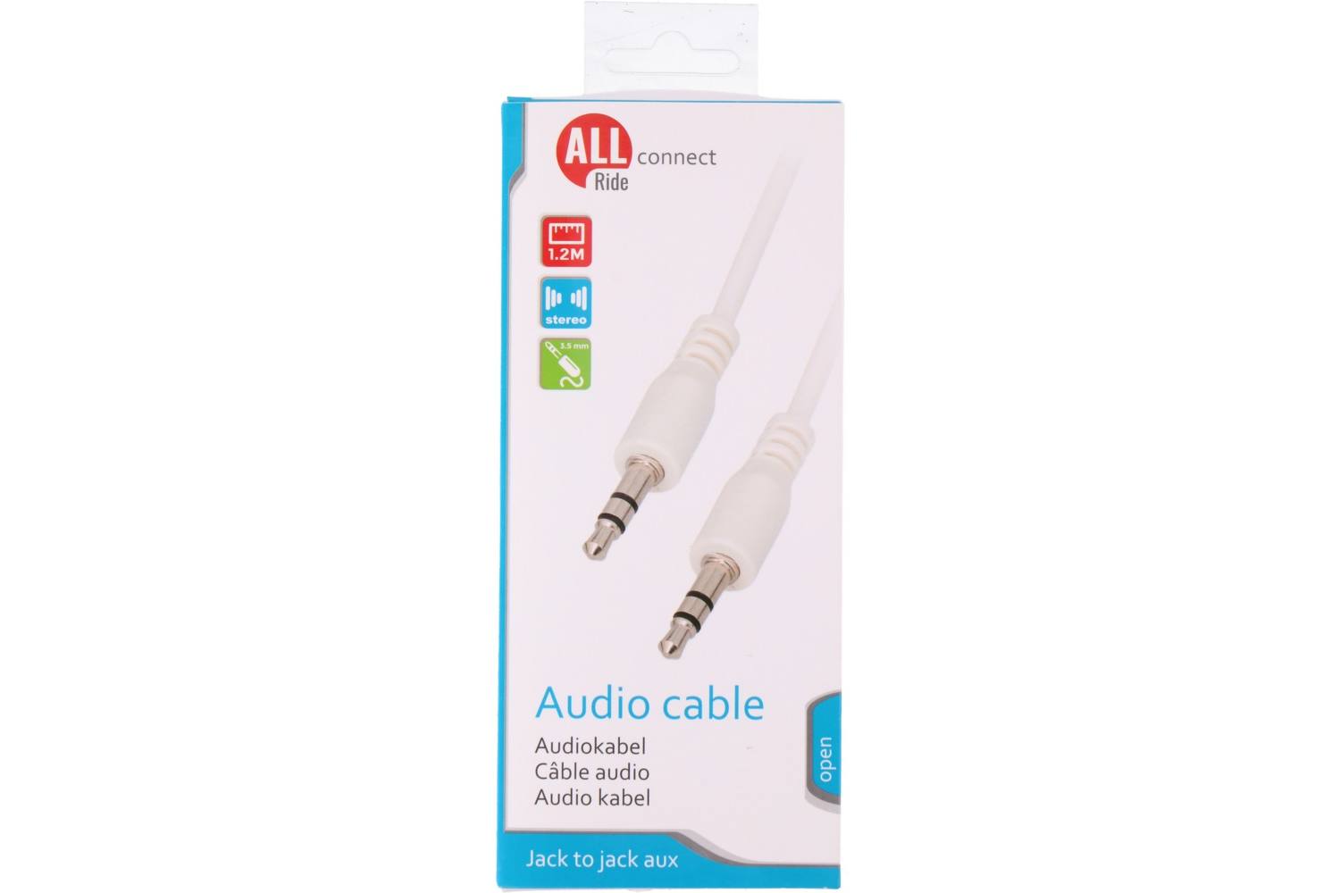 Câble audio, AllRide Connect, 3,5mm, 120cm, blanc 2