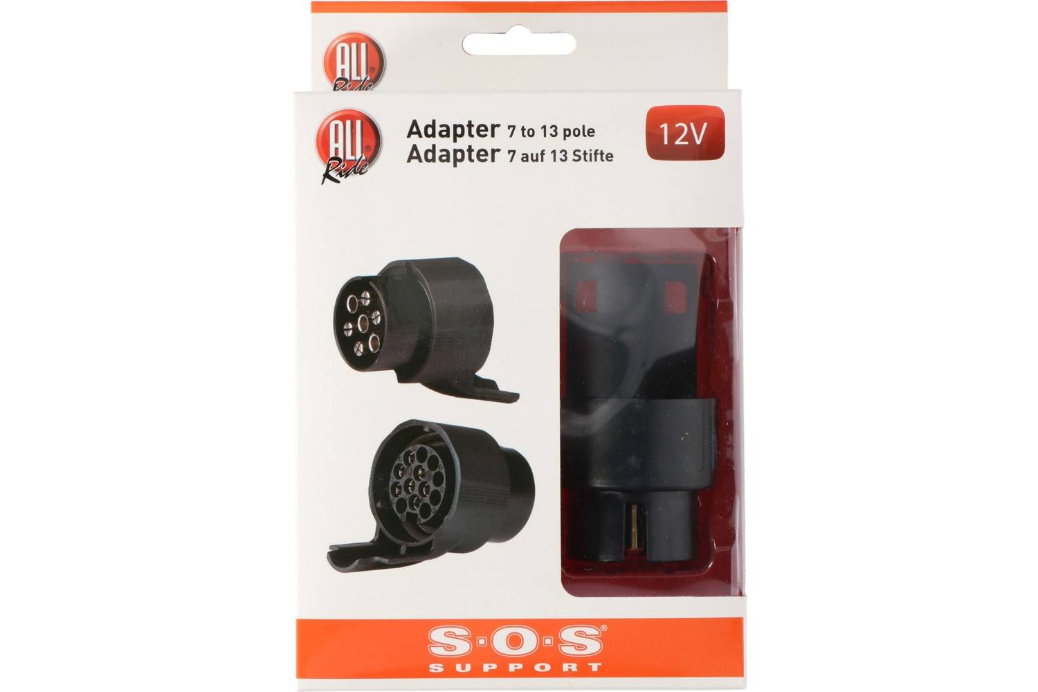 Adapter, ALLRIDE SOS support, 7/13 P, 12V 2