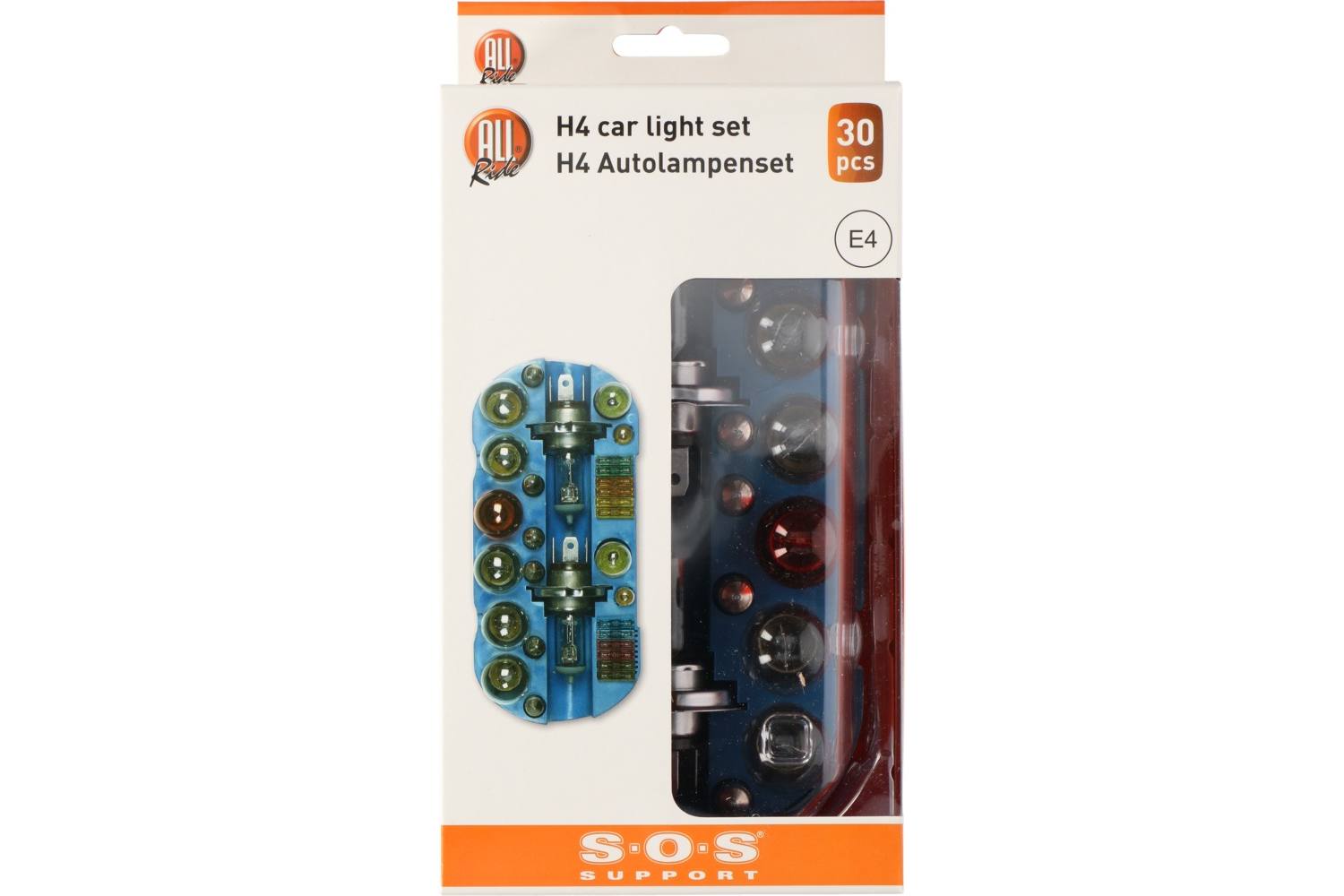 Autolamp set, ALLRIDE, SOS support, H4, 30 stuks 2
