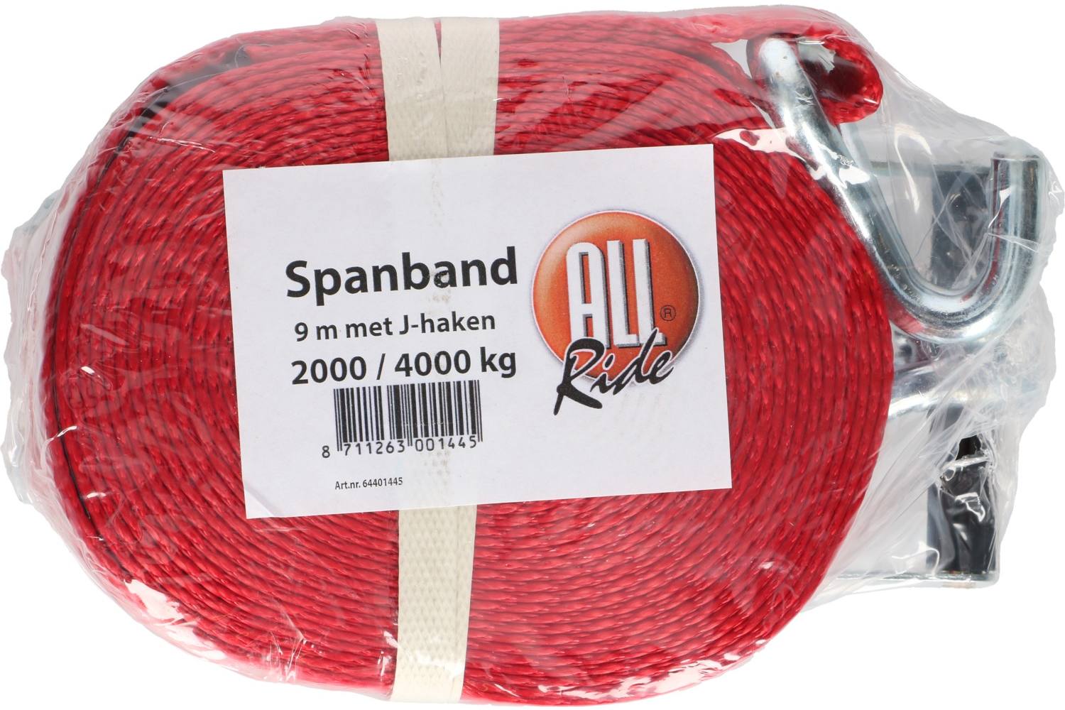 Spanband, AllRide, l 9m, met 2 haken, 2000-4000kg 2