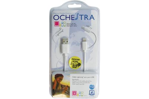 Câble de charge et sync, Ochestra Electronics, USB 2.0 vers lightning iPhone 5/6/iPad/iPod 1
