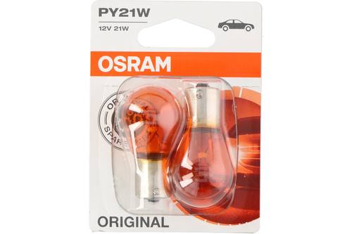 Ampoule de voiture, Osram, 12V, PY21W, 21W, Orange, BAU15s 1