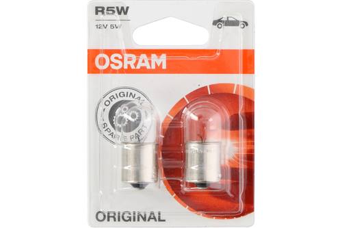 Ampoule de voiture, Osram, 12V, R5W, 5W, blanc, BA15s 1