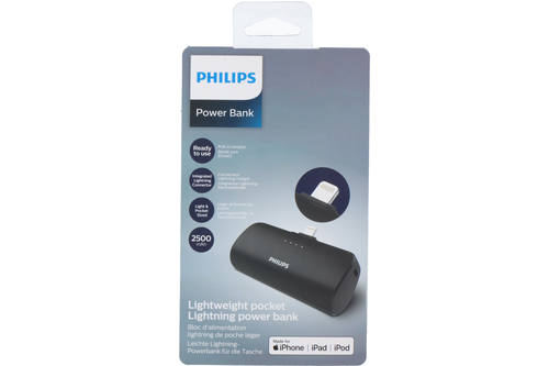 Banque de puissance, Philips, 2500mAh, iPhone lightning connecteur 1