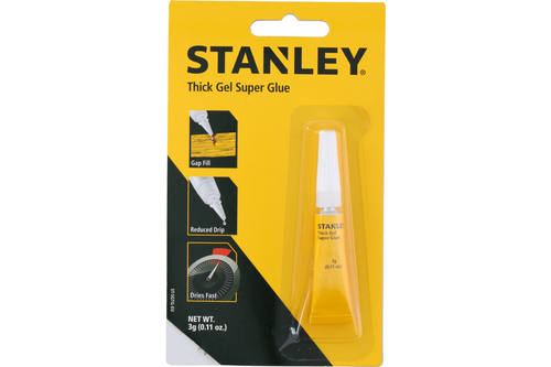 Glue séchage rapide, Stanley, gel, 3 gram, tube 1