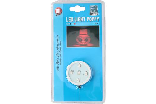 Poppy lamp, ALLRIDE, 5 LEDS, rood, 24V 1