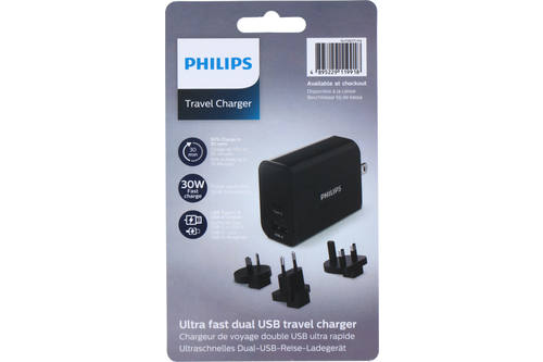 Cartes fictives, Philips, 15019918 Reislader, Philips, Type C - USB A, 30W  1