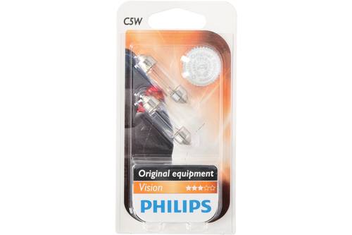 Ampoule de voiture, Philips, 12V, C5W, 5W, tube 1