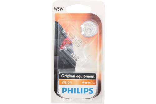 Ampoule de voiture, Philips, Vision, 12V, W5W, 5W, 2 pièces 1