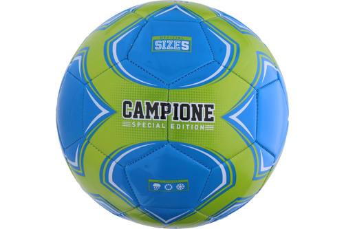 Ballon de football, Campione, vert/bleu , 22cm, taille 5 1