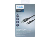 Câble de charge et sync, Philips, USB & Type-C, noir, 200cm 1