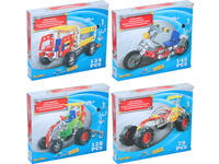 Speelgoed, Eddy Toys, metalen bouwpakket, 4 assorti Motor, Buggy, Race & Truck 1
