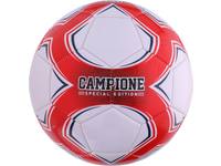 Voetbal, Campione, wit/rood, 22cm, maat 5 1